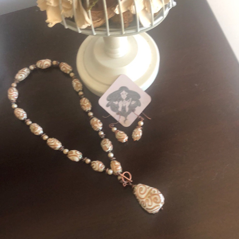 Handblown glass necklace